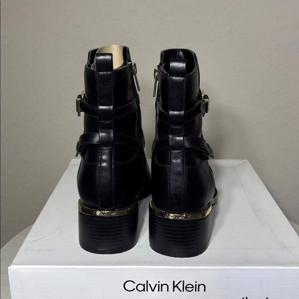 Calvin Klein Jasen Black Ankle Booties. Size 7.5 - Picture 5 of 11